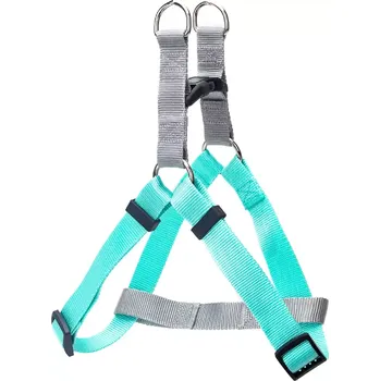 Postroj pro psa XL Postroj basic šedo tyrkysový 50 - 70 cm