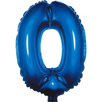 Balónek Fóliový balónek 82 cm-modrý číslo 0