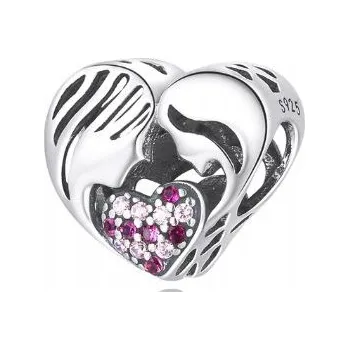 Přívěsek Přívěsek máma a dcera rodina stříbro 925