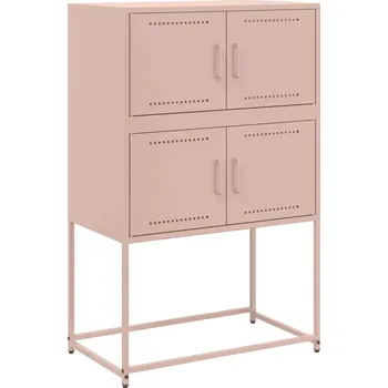 Komoda Skříňka, růžová, 68,5x38,5x107 cm, ocel