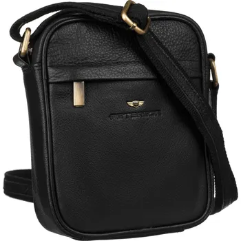 Kabelka Peterson kabelka přes rameno přírodní kůže černá