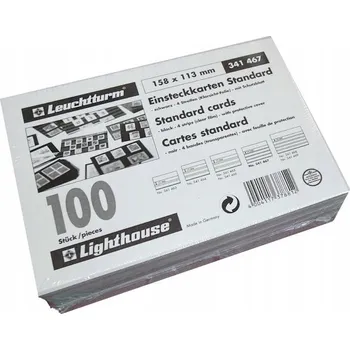 Sběratelství Transportní karta na známky Leuchtturm 158 x 113 mm, 4 proužky (100 ks)