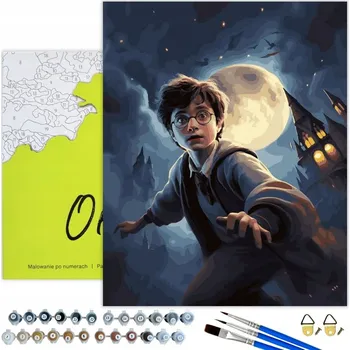 Malování Podle Čísel s rámem Sada Obraz Harry Potter a měsíc 40x50cm