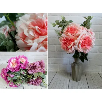 umělá květina Umělá kytice HORTENSIE 12 stonků (výška 55 cm, květ 14 cm)