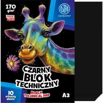 Astra Technický blok černý A3 170g 10 listů
