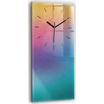 Hodiny Vertikální skleněné nástěnné hodiny se stylovým potiskem Vzor gradient 30x60 cm