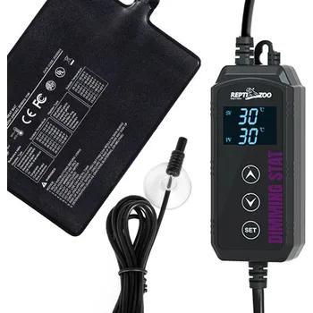 Topení do terária Voděodolná topná deska Repti-Zoo PVC 10 x 18 cm / 6 W s termostatem