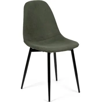 Jídelní židle ZENMO, zelená látka/kov + vyzvednutí ZDARMA