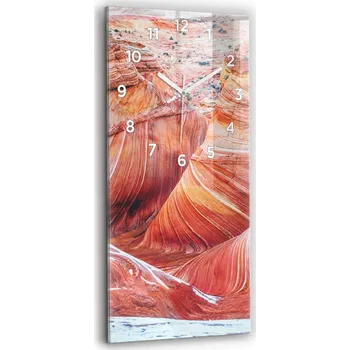 Hodiny Skleněné nástěnné hodiny do obýváku s motivem malebného Velkého kaňonu 30x60 cm