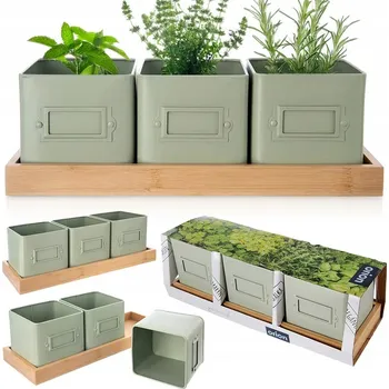 Květináč Obal Na Květináč 12 x 13,5 cm kovový zelený