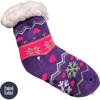 Dětské termo ponožky Dětské teplé ponožky s kožíškem protizskluzové