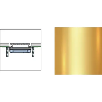 sprchový žlab Rošt Profilpas FLAT COVER XPF/70 leštěné zlato
