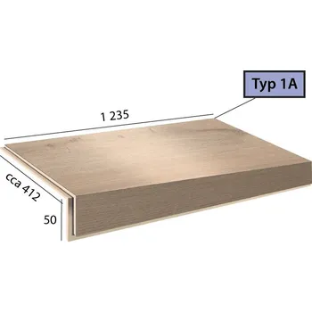 Schodiště Vinylové schody BRASED Ecoline Step 1A - 9520 Dub krémový