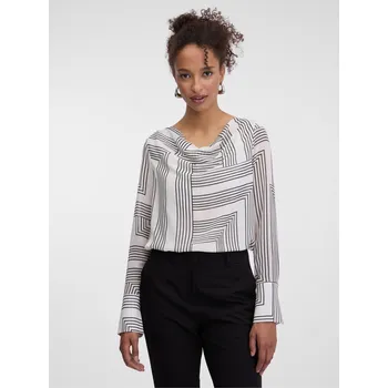 Dámská halenka Bílá vzorovaná halenka ORSAY Orsay černá | bílá 3500154