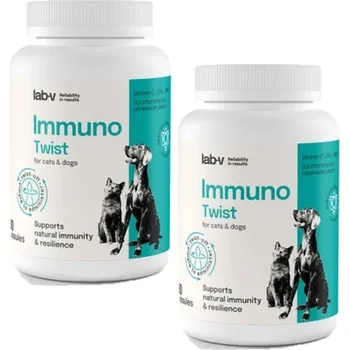 Lab-v Immuno Twist - podpora přirozené imunity a vitality pro psy a kočky 2x60 twist off kapslí
