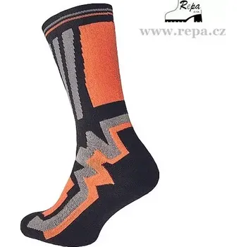 pracovní ponožka CERVA KNOX LONG ponožky černá/oranžová 45-46