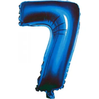 Balónek Fóliový balónek 82 cm-modrý číslo 7
