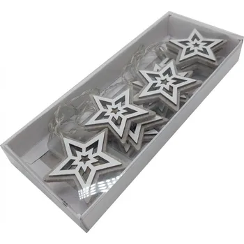 Vánoční světelný řetěz Svítící LED řetěz 3002102 hvězdy 130 cm teplá bílá