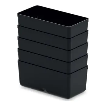 Sada úložných boxů 5 ks UNITEX 11 x 5,5 x 13,2 cm černá
