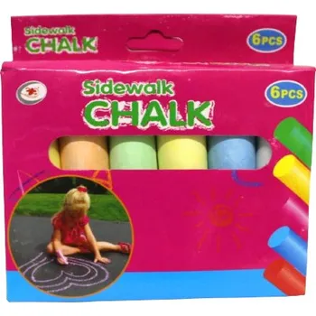 Křída na chodník JUMBO 6 barev 10,5x2 cm v kartonové krabičce