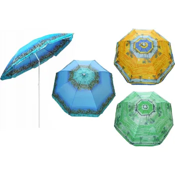 Slunečník Plážový a zahradní slunečník ŁAMANY (průměr 180 cm, výška 200 cm) mix barev PLAŻA MORZE MIX KOLOR