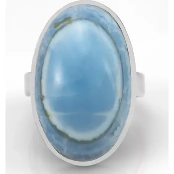 Prsten Velký stříbrný prsten (Ag 925/1000) s modrým australským opálem QA, vel. kamene cca 29 x 19 mm, RARITA (OPM8470R)