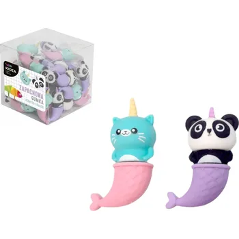 KIDEA Vonná guma na mazání KOTEK nebo PANDA MIX 5 cm - 1 ks