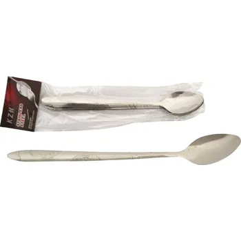 Příbor Příbory lžíce s reliéfem květin lžičky na kávu a dezert 18,5x3 cm sada 6 ks (1 ks = 13 g)