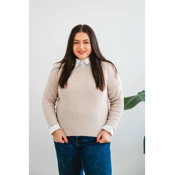 Dámský svetr Dámský svetr ZARA béžový - SVZABEXS