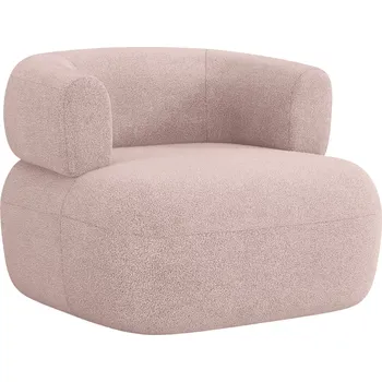 Křeslo Windsor & Co Pudrově růžové bouclé křeslo Aldrin