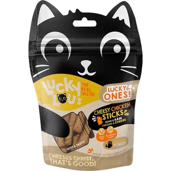 Pamlsek pro kočku Lucky Lou Lucky Ones Sticks sýr a kuře 4 × 50 g