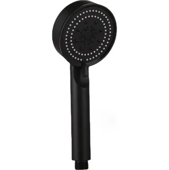 Sprchová hlavice Plastová sprchová hlavice s 5 stupni 22x9 cm ČERNÁ s bílou
