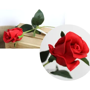 umělá květina Jednotlivý květ RŮŽE REAL TOUCH výška 40 cm (květ 6x5,5 cm) ČERVENÁ