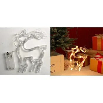 Vánoční dekorace Světelná LED dekorace RENIFER 19x13 cm bílá teplá