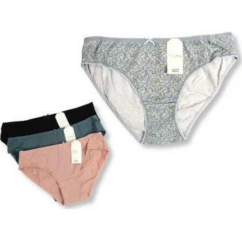 Kalhotky Dámské kalhotky DYANA hladké a s květinovým vzorem MIX č.: 6313 - 1 ks