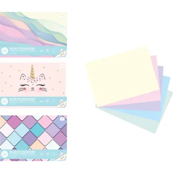 Kreslicí blok A4 KOLOR PASTEL BWM 10 listů 80 g – 1 ks