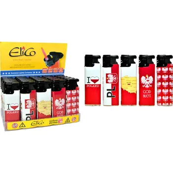 Zapalovač Piezoelektrický zapalovač ŽAROWA s ventilem pro doplňování (ULD-1149) s nálepkou POLAND - 1 ks