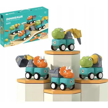 ostatní stavebnice Magnetická lokomotiva Autíčka Dinosauři 58 Dílů