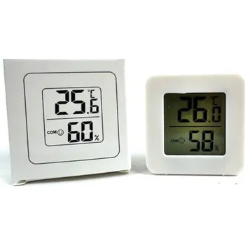 Meteostanice Teploměr, vlhkoměr, meteorologická stanice s nalepovací samolepkou 4,5 x 4,5 cm