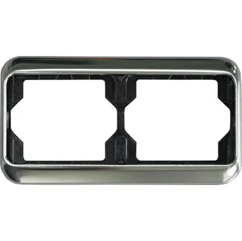 Rámeček dvojnásobný, vodorovný ABB Alpha Nea 1754-0-3229 - chromová + dárek zdarma