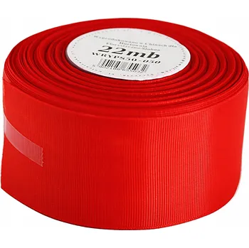 Stuha Rypsová stuha 22 m x 5 cm červená
