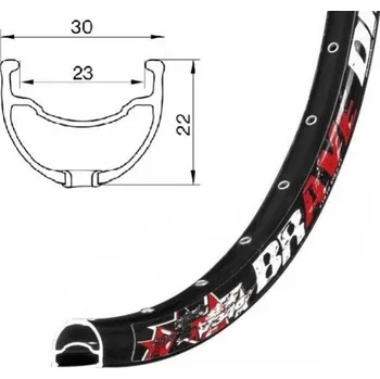 Ráfek na kolo Ráfek Remerx Bravedisc 559 (26'') 36 děr - černý