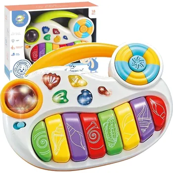 Hudební nástroj pro děti MUZYCZÍ HRACÍ PIANINO EDUKATIVNÍ INTERAKTIVNÍ ZVUK SVĚTLO UČENÍ VARHÁNKY