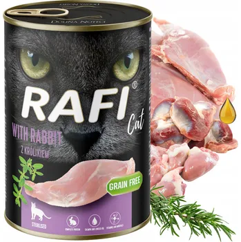 Krmivo pro kočku Vlhké krmivo pro sterilizované kočky s králíkem Rafi Cat Adult 400 g