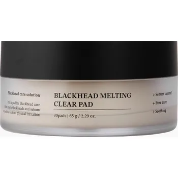 Přípravek na čištění pleti a oči SUNGBOON EDITOR - BLACKHEAD MELTING CLEAR PAD - Čisticí rozpuštěcí tamponky na černé tečky a ucpané póry 30 ks