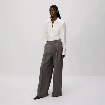 Reserved - Kalhoty se sklady - hnědá - 332GF-88M - 332GF-88M-M