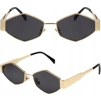 Sluneční brýle Theblogshop zlaté lenonky kovové UV-400 kat. 3