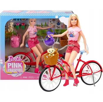 Barbie Pink Passport Holandsko s kolem, oblečením a cestovními doplňky
