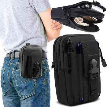 Outdoorové zavazadlo Nela-Styl pouzdro/kapsička na opasek Molle, černá