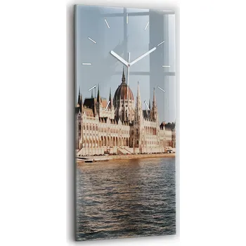 Hodiny Skleněné hodiny Dekor Tichý mechanismus Loft Nástěnné hodiny Parlament v Budapešti